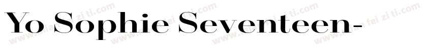 Yo Sophie Seventeen字体转换